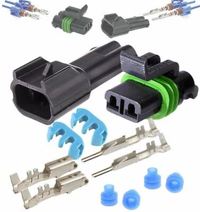 Delphi Metri-Pack 2 Pin Sealed Connector Kit 14-16 awg - Bild 1 von 8