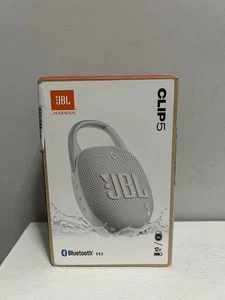 JBL Clip 5 Portable Waterproof Wireless Speaker (White) BRAND NEW SEAL - Picture 1 of 2