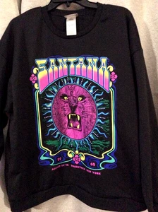 Adult XL Carlos Santana Woodstock, NY Graphic Crewneck Sweatshirt Music Icon - Picture 1 of 7