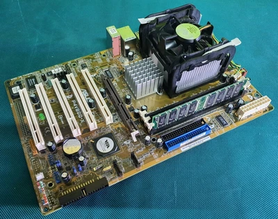 Placa madre Asus P4V800-X Socket 478 Celeron 2,40 GHz 1 GB Ram disipador de calor y ventilador - Imagen 1 de 4