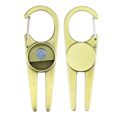 2XDivot Repair Tool Golf Divot Tool with Buckle Zinc Alloy Magnetic Golf admired - image 1 of 4
