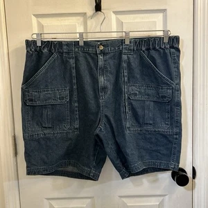 NEW Croft & Barrow Shorts Mens Blue Cargo Pockets Belted Button Zip Size 50 - Picture 1 of 24