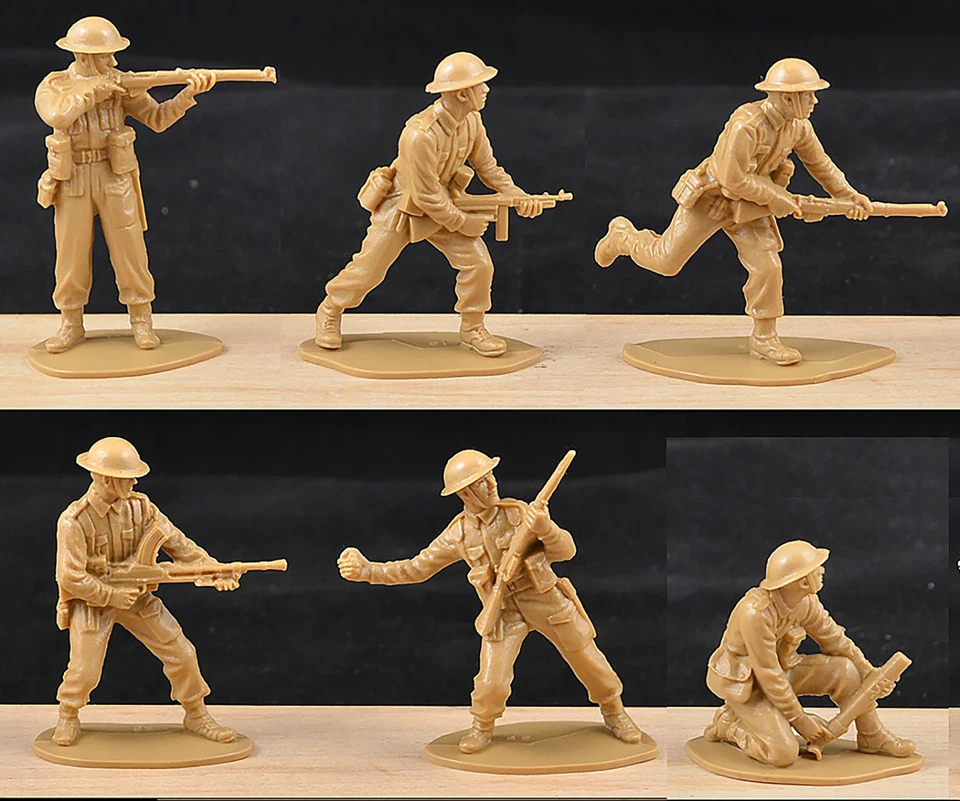 Airfix Segunda Guerra Mundial Infantería Británica 11 en 6 poses - Producción década de 1990 como nuevo distribuidor stock Foto 1 de 1
