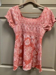 Dressbarn Baby Puppentop bestickt Rüschen, orange Boho Fee, Größe M - Bild 1 von 11