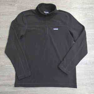 Patagonia Micro-D 1/4 Zip Fleecepullover Sweater Herren Medium schwarz 26176 - Bild 1 von 12