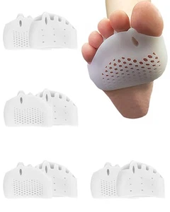 4 Pairs Metatarsal Gel Pads Toe Separators to Correct Bunions and Foot Pain - Picture 1 of 6