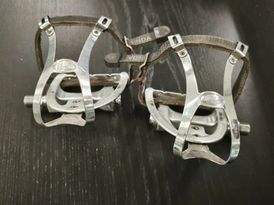 Coppia pedali Campagnolo Triomphe vintage pedals + ICS - Immagine 1 di 4