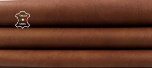 COGNAC BROWN WASHED VEGETABLE TAN VINTAGE Soft Lambskin Leather 4sqf 0.7mm C6025 - Picture 1 of 7