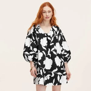 Women's Classic Rose Poplin Long Sleeve Mini Dress - kate spade new - Picture 1 of 4