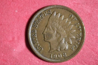 Estate Find 1908 - Indian Head Cent!! #N07465 - Image 1 of 2