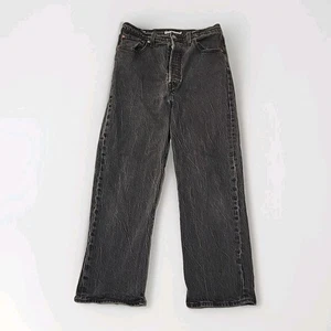 Levi's Ribcage Straight Ankle Jeans Damen 29x26 Premium Schwarz Button Fly Big E - Bild 1 von 12