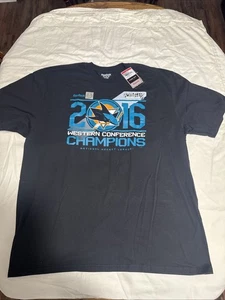 SAN JOSE SHARKS Western Conference CHAMPIONS 2016 T-Shirt 2XL NHL - Picture 1 of 6