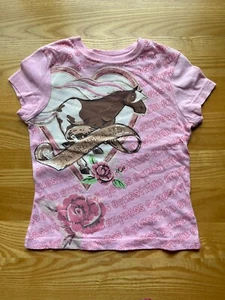 * VHTF~ Horseland Girls T-Shirt~ Calypso Equestrian Roses Pink~ Size XS/XC 4/5 * - Picture 1 of 4
