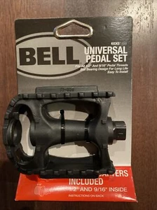 Bell Kicks 350 Universal Bike Pedal Set Fits 1/2"- 9/16" Black - Picture 1 of 4