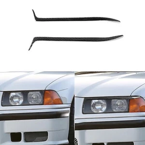Carbon Fiber Front Headlight Eyelid Eyebrow Cover Trim For 3 Series M3 E36 92-98 - Bild 1 von 4