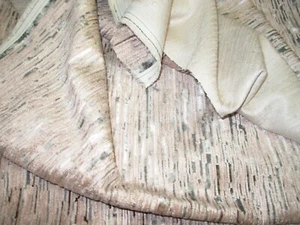 4 YDS P KAUFMANN TOTALLY FLOORED CUT VELVETY STRIE UPHOLSTERY FABRIC FOR LESS - Picture 1 of 3
