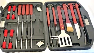 Barbecue Tools and Utensils Set for Outdoor Grilling "New" with Carrying Case. - Picture 1 of 7