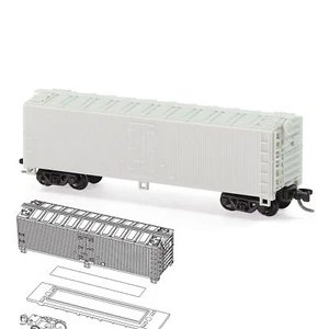 1 Unit N Scale 40ft Wood-side Reefer Unassembled Plastic Wheels C15016JJ - Picture 1 of 7
