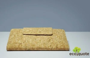 Portafoglio lungo in sughero bi pieghevole mq Bottone fatto a mano materiale ecologico e sostenibile - Foto 1 di 9