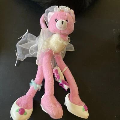 Mattel Barbie Pose Me Plush Pink Bridal Cat Kitty - Image 1 of 4