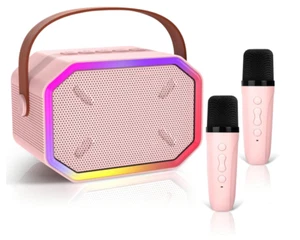 Karaoke Machine for Kids, Portable Bluetooth Karaoke Machine with 2 Microphones - Picture 1 of 12