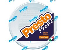 CONFEZIONE PIATTI PLASTICA RESISTENTI MONOUSO PRESTO PACCO DA GR. 500 FONDI