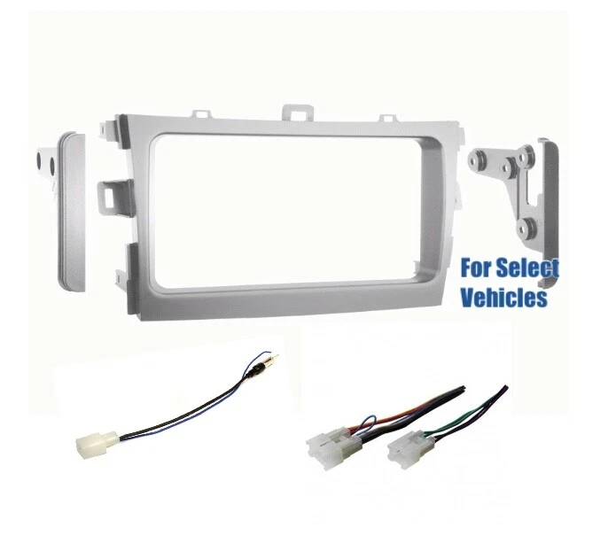 Серебряный 2 Din автомобильный стерео приборной панели провод набор комбо для некоторых 2012-2013 Toyota Corolla   - Изображение 1 из 1