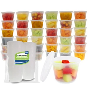 Freshware 16oz PP Plastic Deli Containers with Lids, Leak-Proof (240 Pack) / New - Picture 1 of 5
