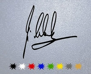 STICKER PEGATINA DECAL VINYL Jim Clark Signature - Picture 1 of 2
