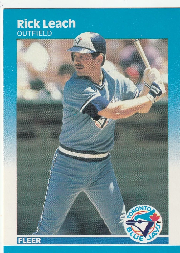 FREE SHIPPING-MINT-1987 Fleer Rick Leach #234 BLUE JAYS PLUS BONUS CARDS - Image 1 of 1