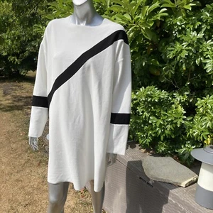 white dress black stripe detail boohoo 16 - Picture 1 of 5