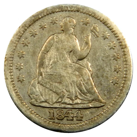 1844 SEATED LIBERTY HALF DIME ~ NICE VF VERY FINE ~ PRICED RIGHT! Cover