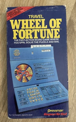 Vintage Travel Size Wheel of Fortune Game Pressman  1988 Complete - Image 1 of 4