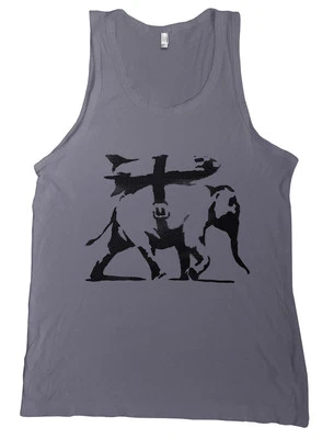 Banksy Rocket Bomb Elephant Bella + Canvas Tank Top Shirt - MANY COLORS - Image 1 of 2