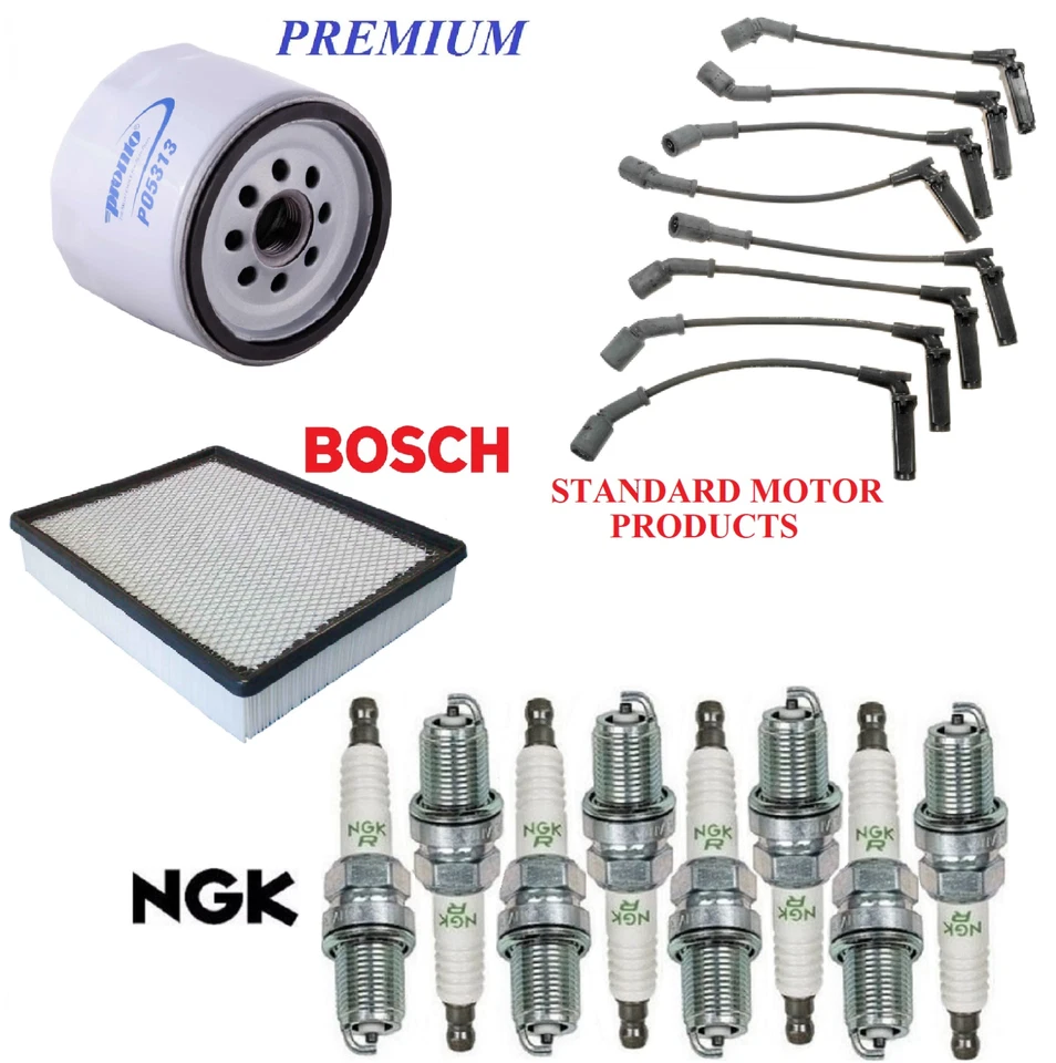 Kit de puesta a punto filtros de aceite de aire bujías cable para GMC YUKON XL 2500 V8; 8,1 L 2006 Foto 1 de 1