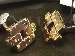 NEW JOHN HARDY MENS Palu Sterling Silver & Bronze CUFFLINKS GORGEOUS!! - Picture 1 of 7