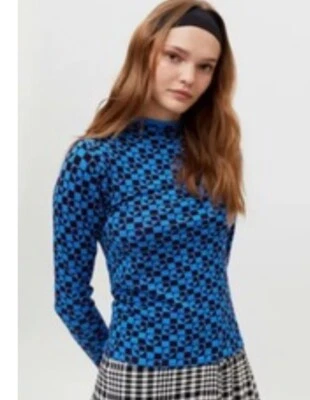 Suéter Pullover Estampado Ellie URBAN OUTFITTERS Talla S Azul Geométrico Foto 1 de 4