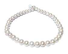 Round 41 pcs 10.2- 11mm Edison Natural White Pink Tone Cultured Pearl 16" Strand