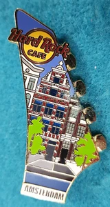 AMSTERDAM GLOBAL GUITAR HEAD SERIES HRC CANAL HOUSES Hard Rock Cafe PIN LE - Picture 1 of 1