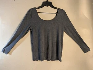 Old Navy Women's M Gray Carbon Ultra Lite Long-Sleeve Back Mesh Performance Top - Picture 1 of 21