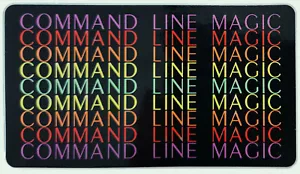 CLImagic 3,5x2" Vintage Rund Rechteck Aufkleber Command Line Magic - 70er Thema - Bild 1 von 1