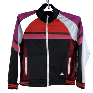 Black PYRAMID Full Zip Mesh Back Colorbolck Moto Jacket Womens Size XL - Picture 1 of 12