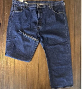 Levi’s 501 Original Fit Jeans Big & Tall Blue Stretch Denim Button Fly 52x29 - Picture 1 of 16