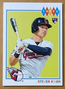 2022 Topps Brooklyn Collection Steven Kwan RC Base #31 Cleveland Guardians
