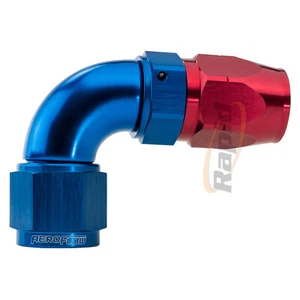 Aeroflow AF553-08-06 - 6AN to -8 550 Cutter 90° 1-Pc Swivel Stepped H/End - BL/R - Picture 1 of 12