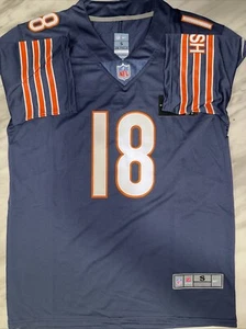 Camiseta de fútbol americano cosida azul marino de los Chicago Bears #18 Caleb Williams para hombre M nueva con etiquetas 1195 - Imagen 1 de 6