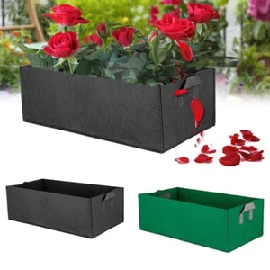 Rectangle Planting Bag Garden Grow Planter Pouch Root Container Flowerpot - Picture 1 of 14