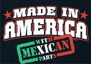 MADE IN AMERICA WITH MEXICAN PARTS Kids T-Shirt 6,12,18,24 MOS, &2-4 XS - 14-16L - Picture 1 of 5