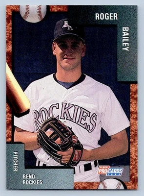 Roger Bailey 1992 Fleer ProCards Bend Rockies Stadium Giveaway SGA 1466 - Image 1 of 2