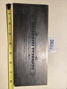American Bank Note Company Druckplatte Starrett Investitionskorrektur 3692 - Bild 1 von 2